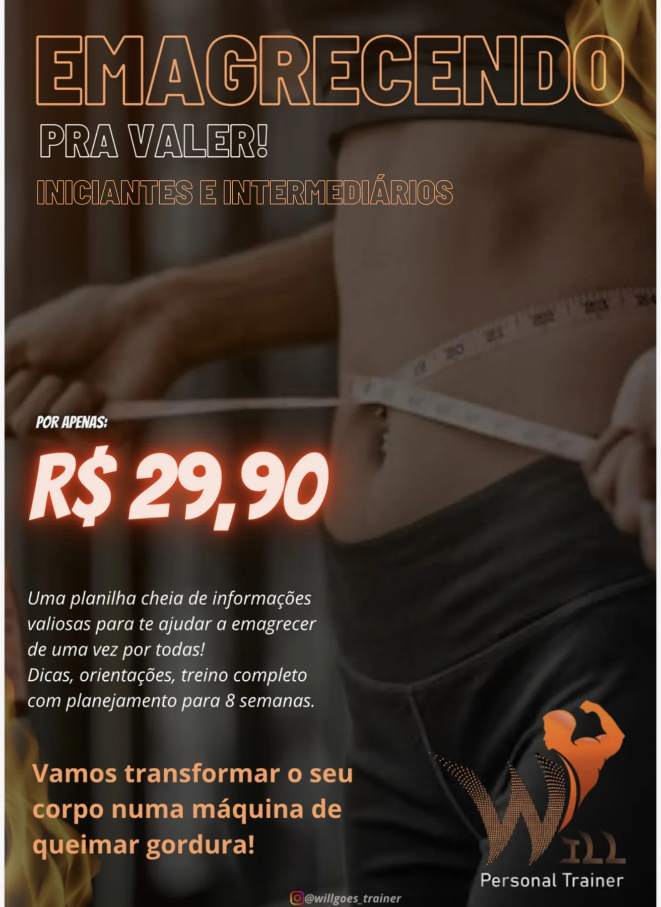 Capa do material Emagreça Treinando em Semanas
